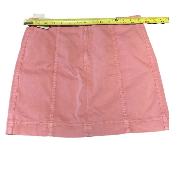 Jolt Washed Pink  Seamed Mini Skirt - Picture 5 of 10